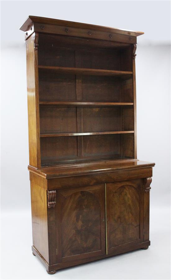 A Victorian mahogany bookcase, H.7ft 5in.